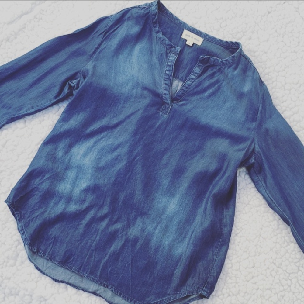 Anthropologie Cloth & Stone Chambray Jean Sz M - Picture 4 of 5