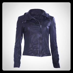 All Saints Belvedere black leather jacket, size 2