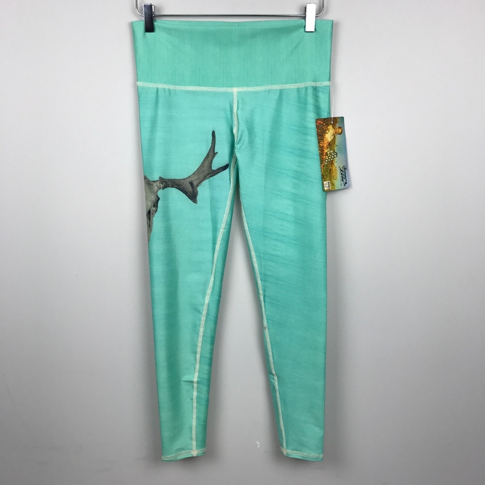 [Teeki] Deer Medicine Hot Pant Yoga Leggings New L - Picture 2 of 8