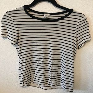 Striped Cropped Tee