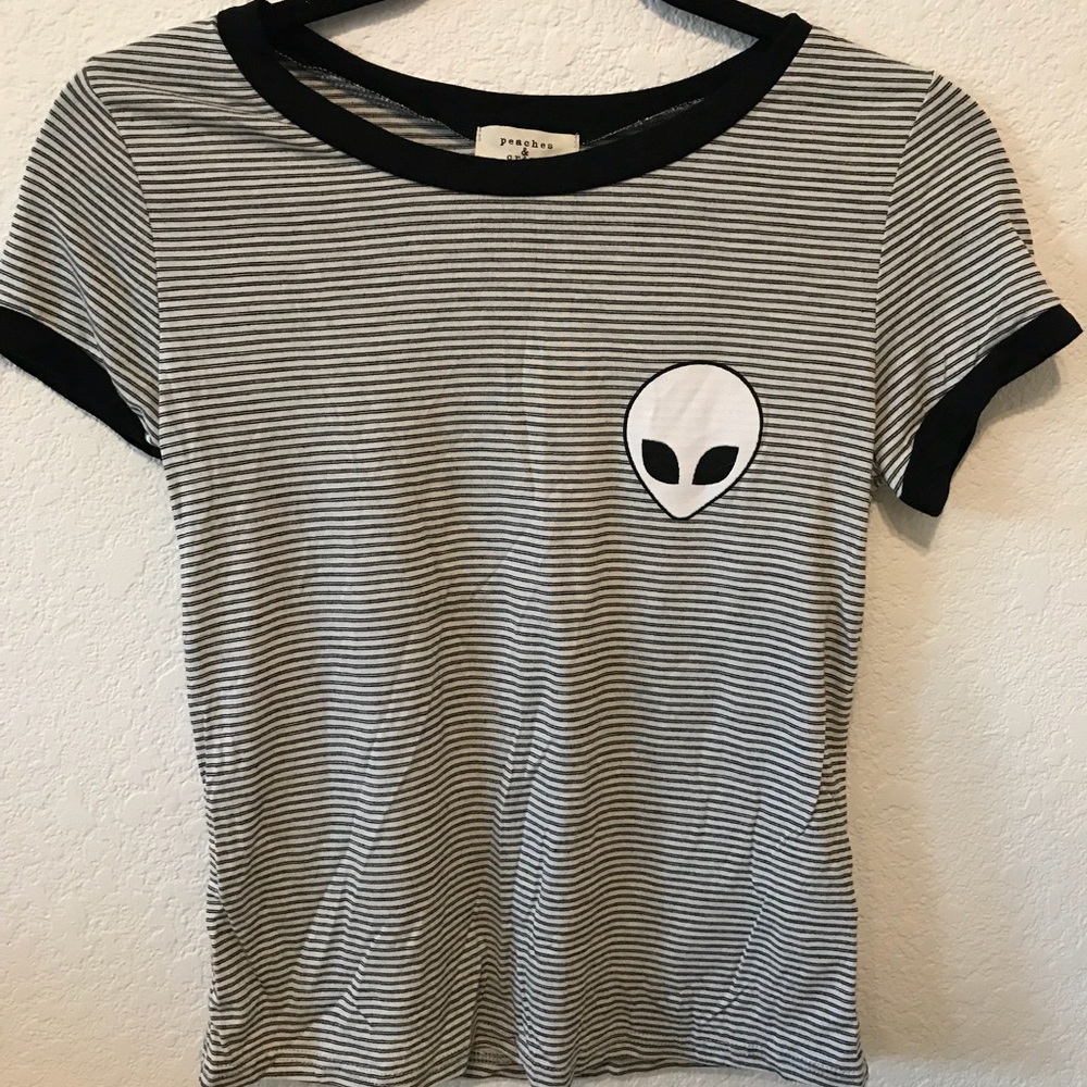 Striped Alien Top