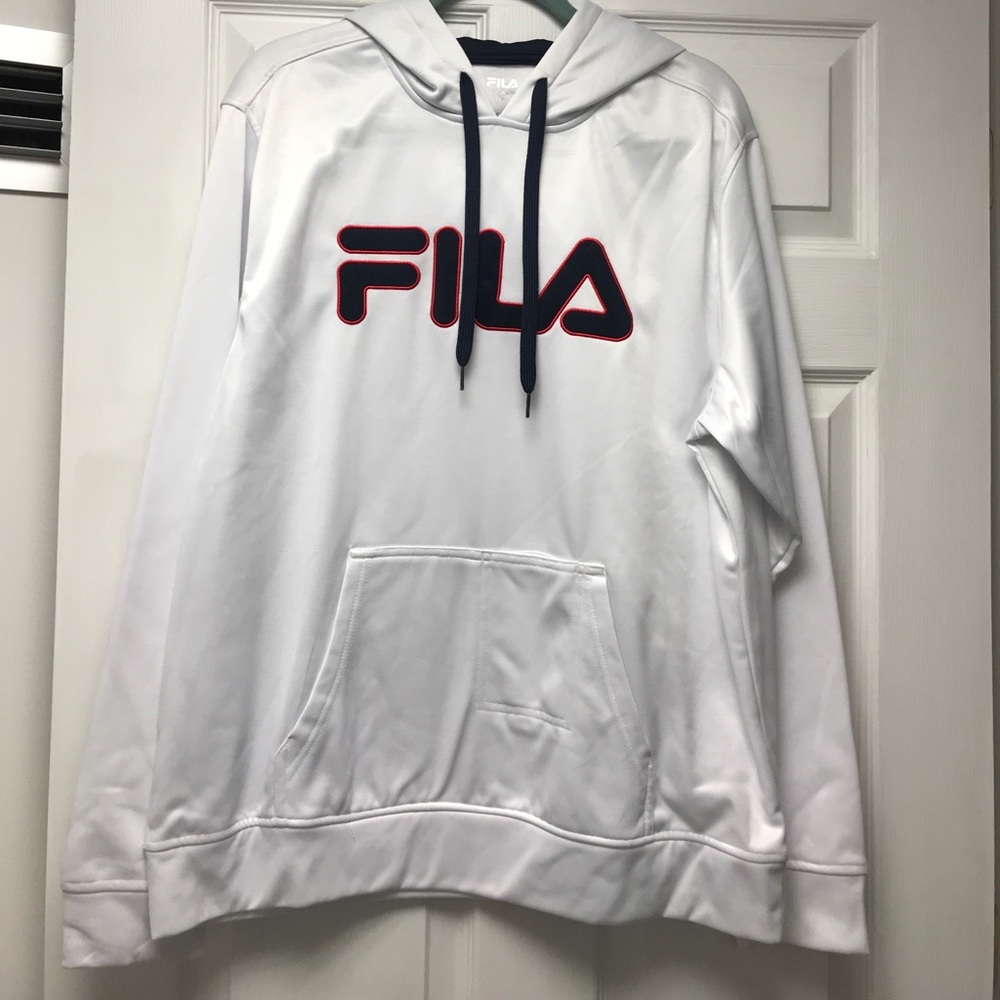 Fila • White Hoodie • Size L