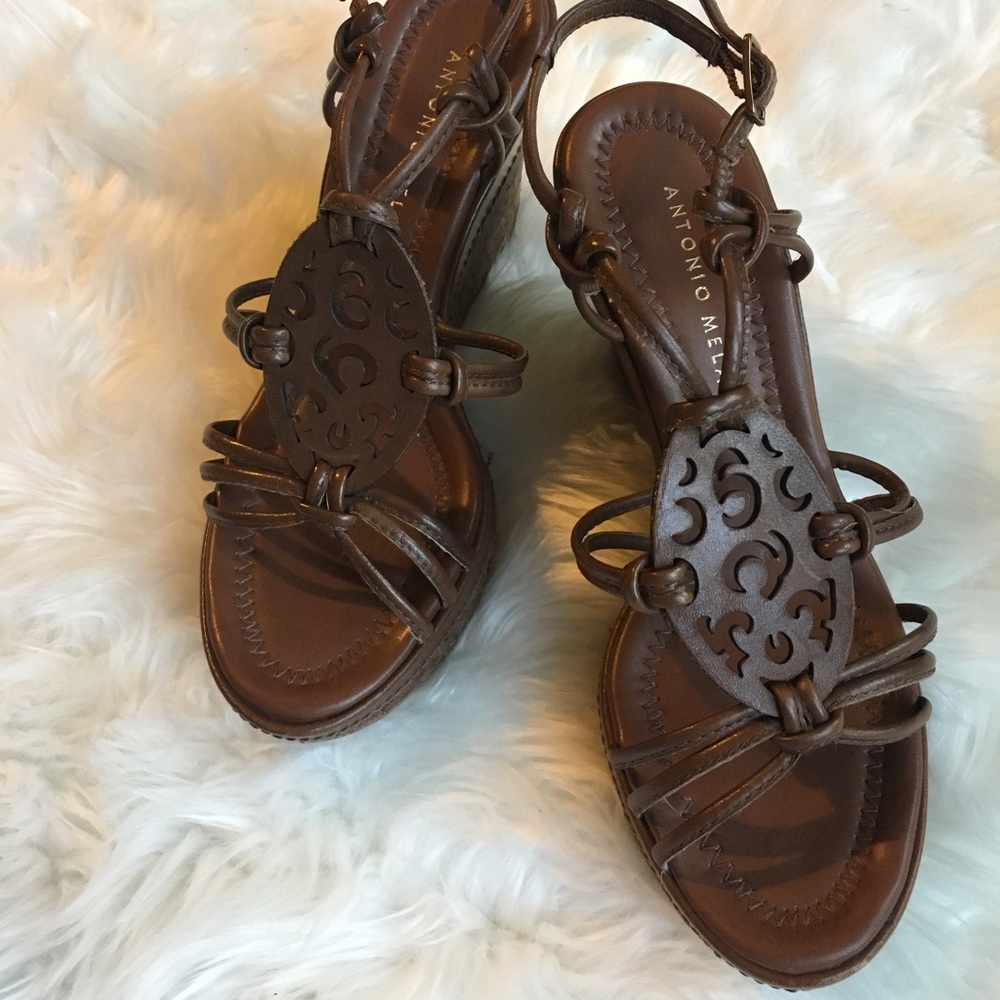 Antonio Melani Cork Platform Heels size 6