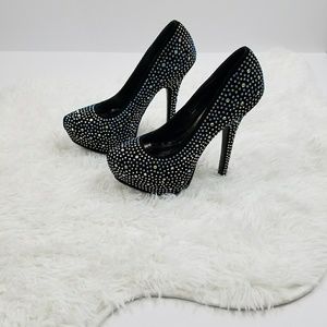Society 86 Rhinestone Platform Stilletos