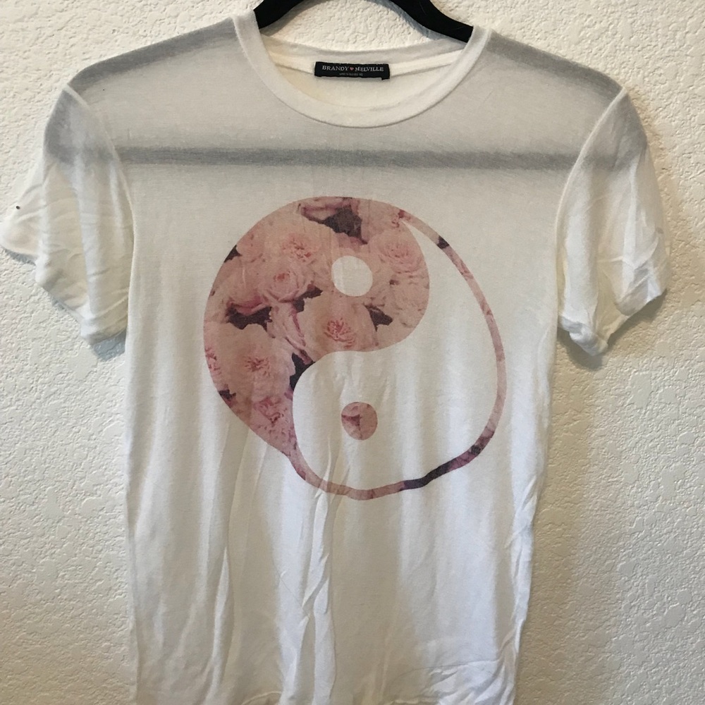 Pink Roses Yin & Yan Top