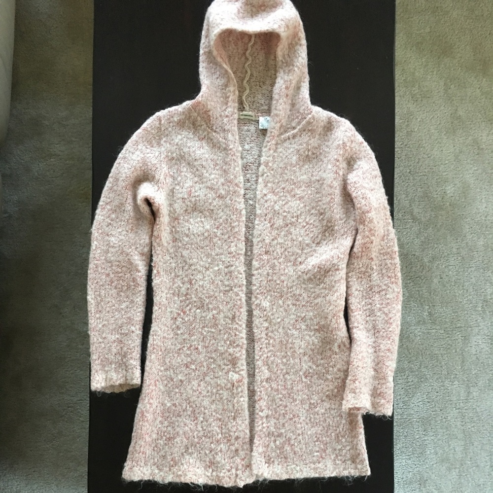 Hooded Long Cardigan Sweater, size Small P - Picture 2 of 8
