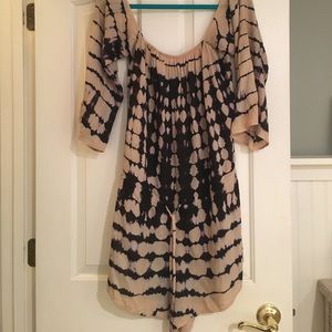 Tan and black Romper