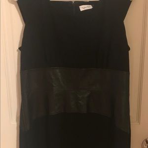 GORGEOUS Calvin Klein Black Dress with leather