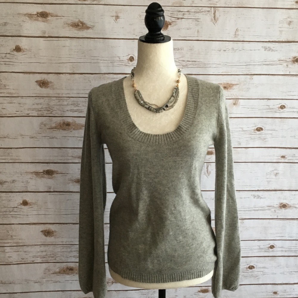 Cashmere Sweater - Scoopneck, Gray