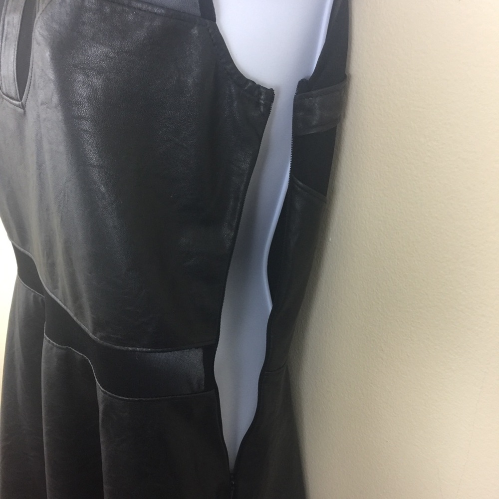 Parisian Collection Leather Sheer Dress - Picture 6 of 8