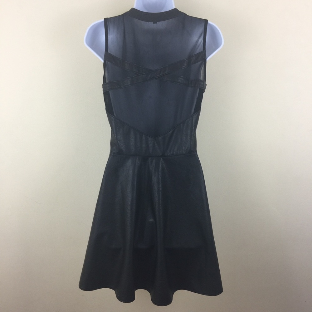 Parisian Collection Leather Sheer Dress - Picture 7 of 8