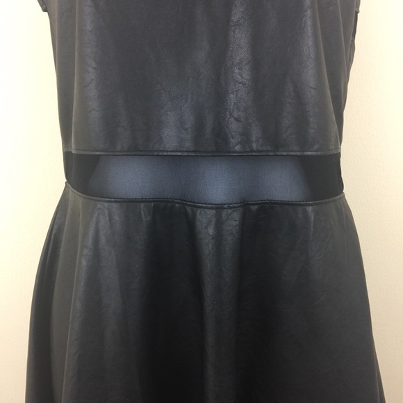 Parisian Collection Leather Sheer Dress - Picture 3 of 8