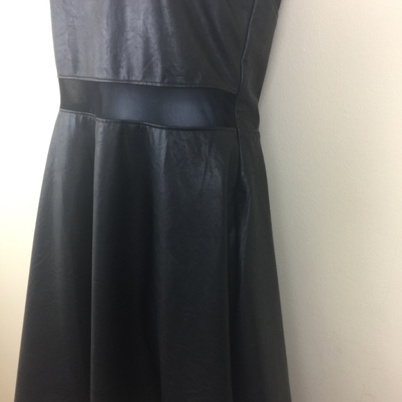 Parisian Collection Leather Sheer Dress - Picture 5 of 8