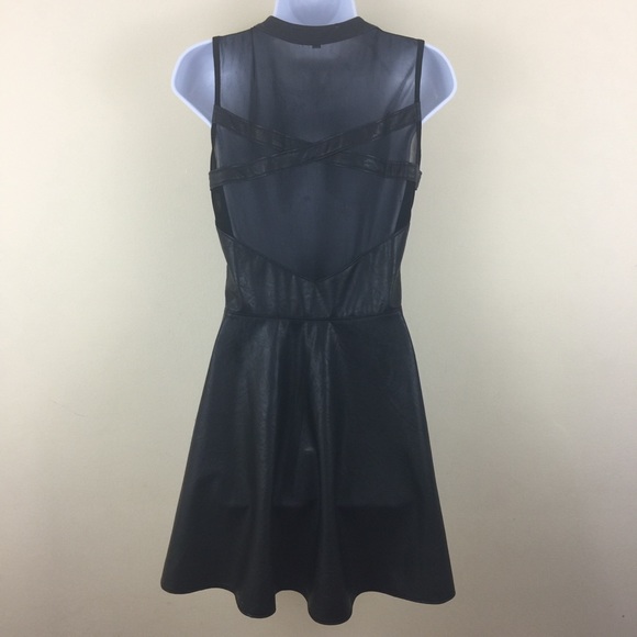 Parisian Collection Leather Sheer Dress - Picture 7 of 8