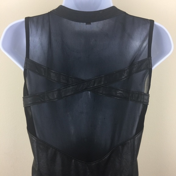 Parisian Collection Leather Sheer Dress - Picture 8 of 8