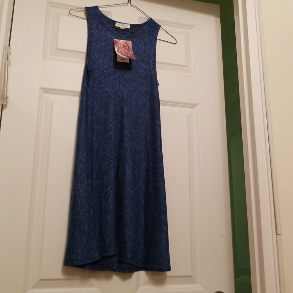 Flowy blue summer dress
