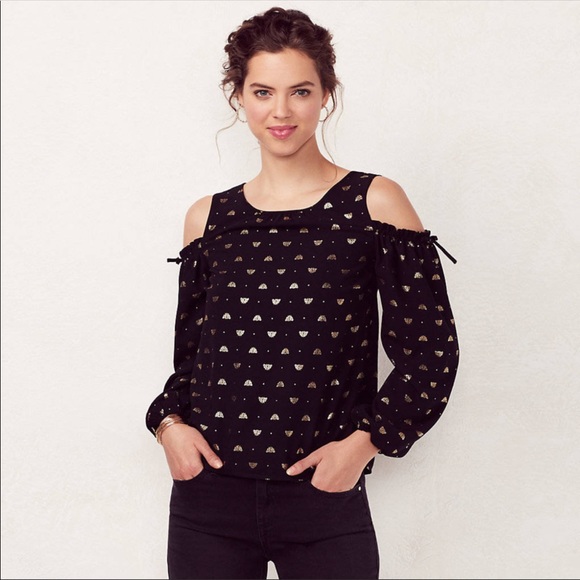 LC Lauren Conrad Tops - New LC Lauren Conrad Black Gold Bee Top