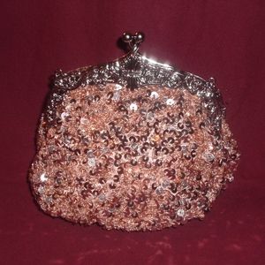 Light Pink Sequin Clutch