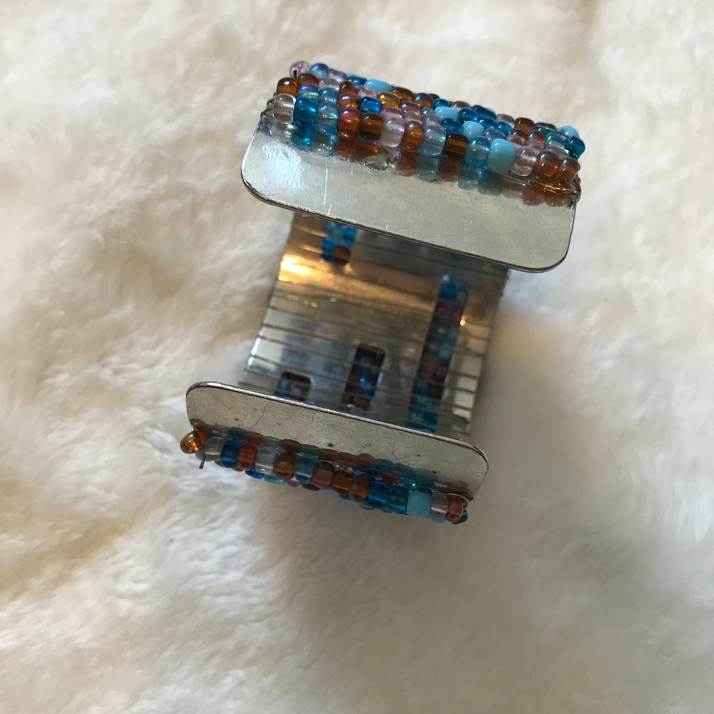 Beaded boho cuff bracelet