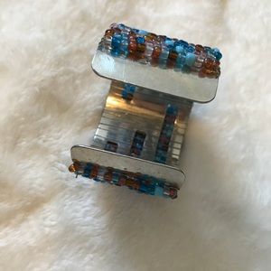Beaded boho cuff bracelet