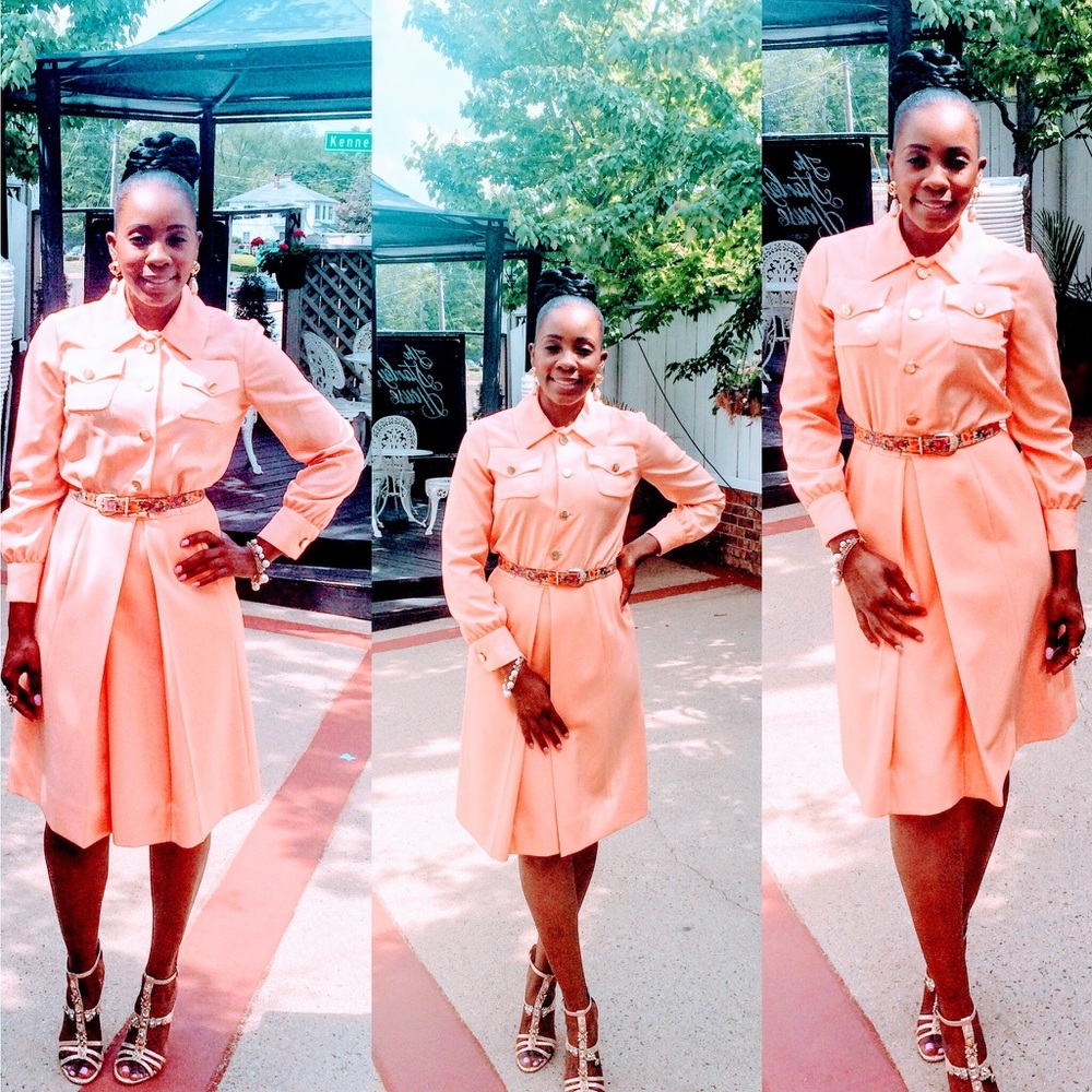 Vintage Peach Dress for sale size M