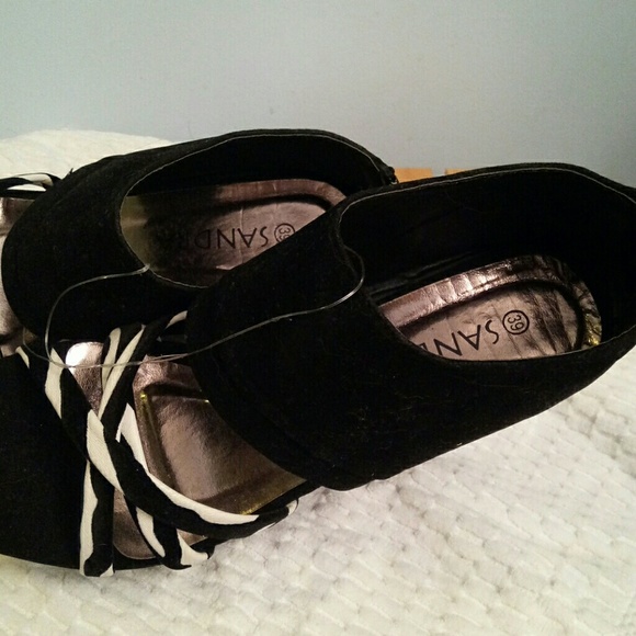 Sandra wedges zebra size euro 39 us 9 - Picture 2 of 5