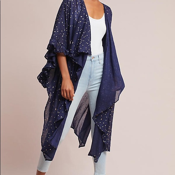 Anthropologie Other - Anthropologie Ruffled Galaxy Kimono