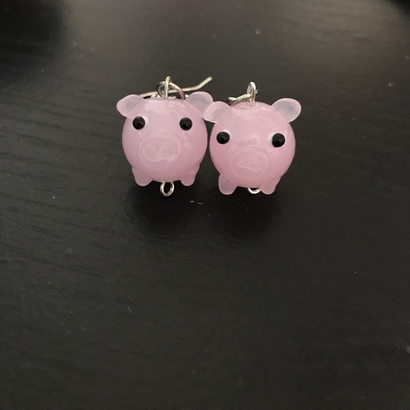 3 for $25 Handmade Pig Dangle Earrings - Picture 1 of 1