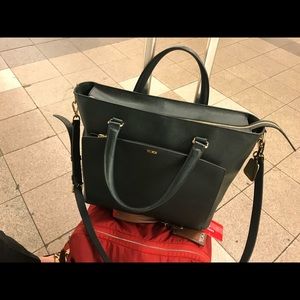 Tumi tote green gold