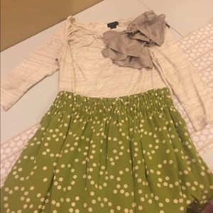 Anthropologie 3/4 Top with Lilac Shoulder Fluff