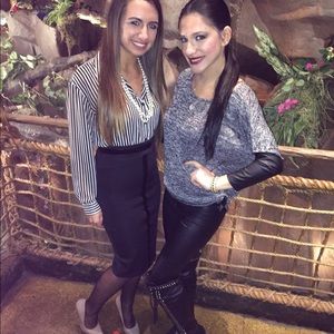 Black high waisted skirt