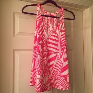 Lilly Pulitzer Sz M “Red Right Return” Tank