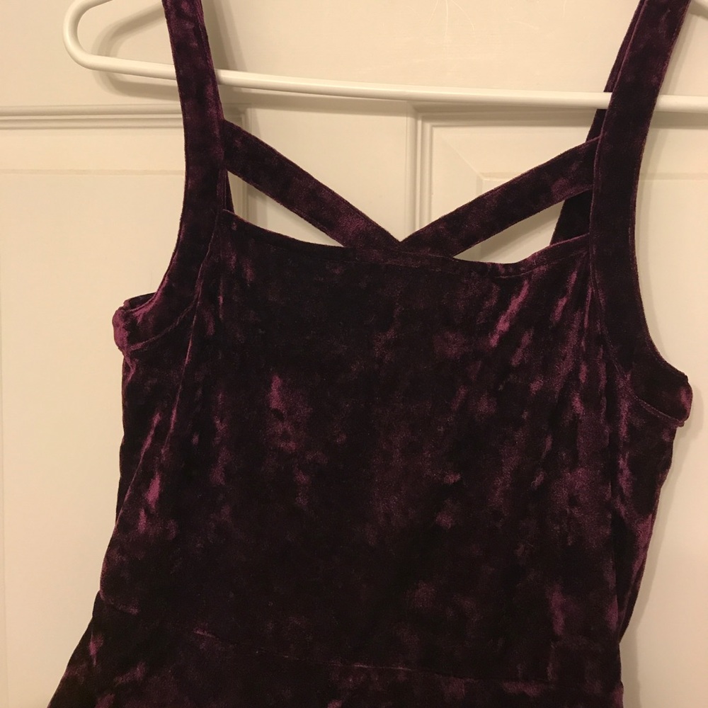 VELVET DARK RED/ PURPLE DRESS