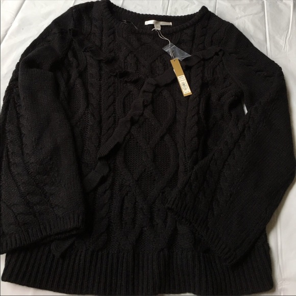 LC Lauren Conrad Cable Knit Boatneck Sweater New - Picture 6 of 8