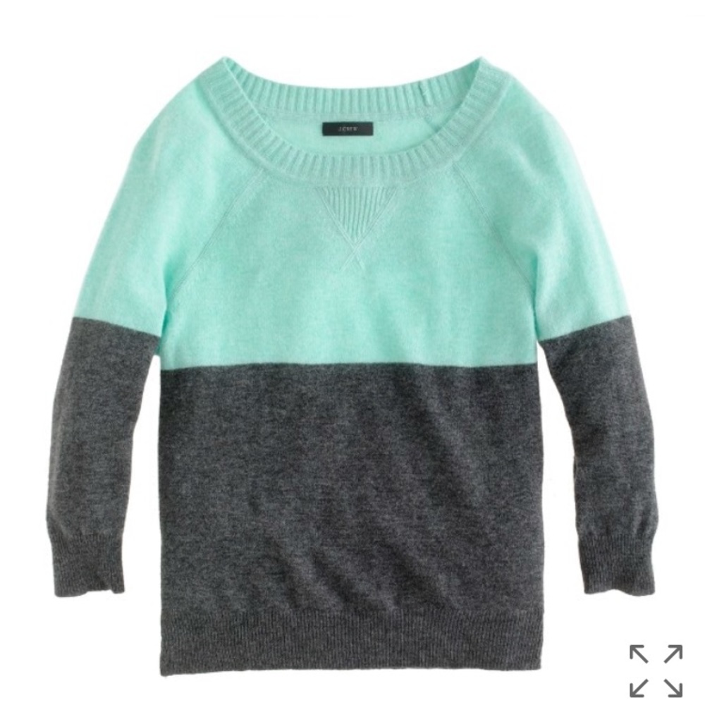 J. Crew Dream Colorblock Sweater Size Large