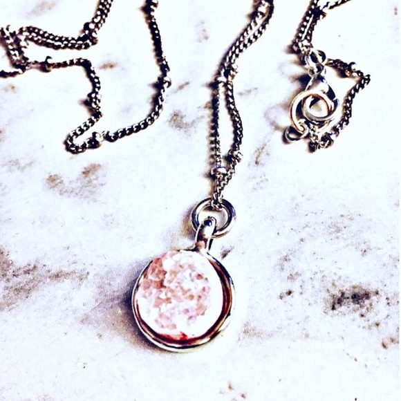 Whimsy Jewelry - Pink Druzy Quartz Necklace
