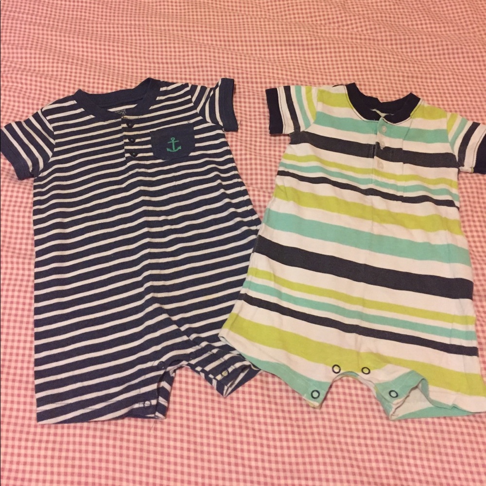 Set of two rompers for baby boy