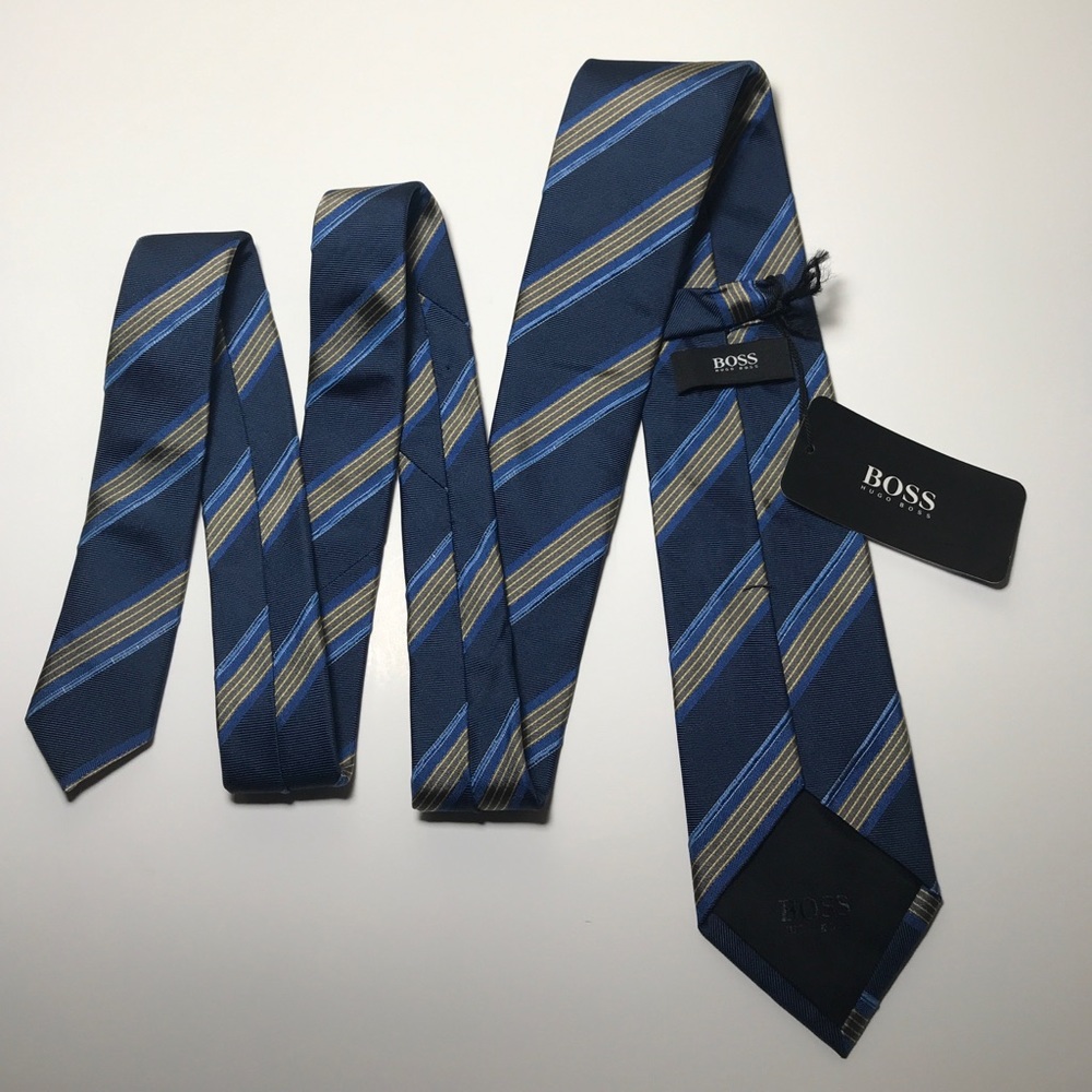 Boss Hugo Boss Neck Tie Silk Striped 3 inch NWT