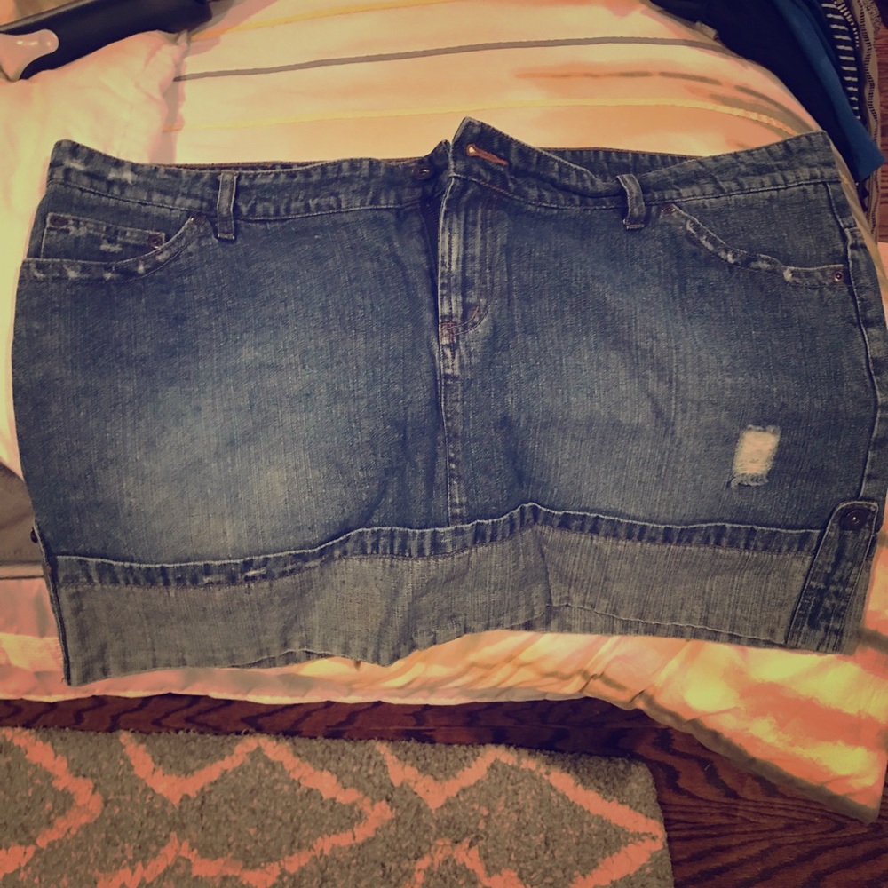 Plus size Denim Skort