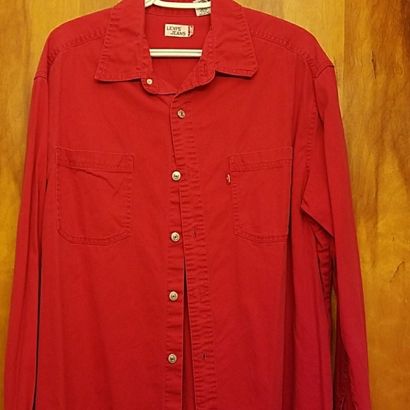Mens red button down - Picture 1 of 1