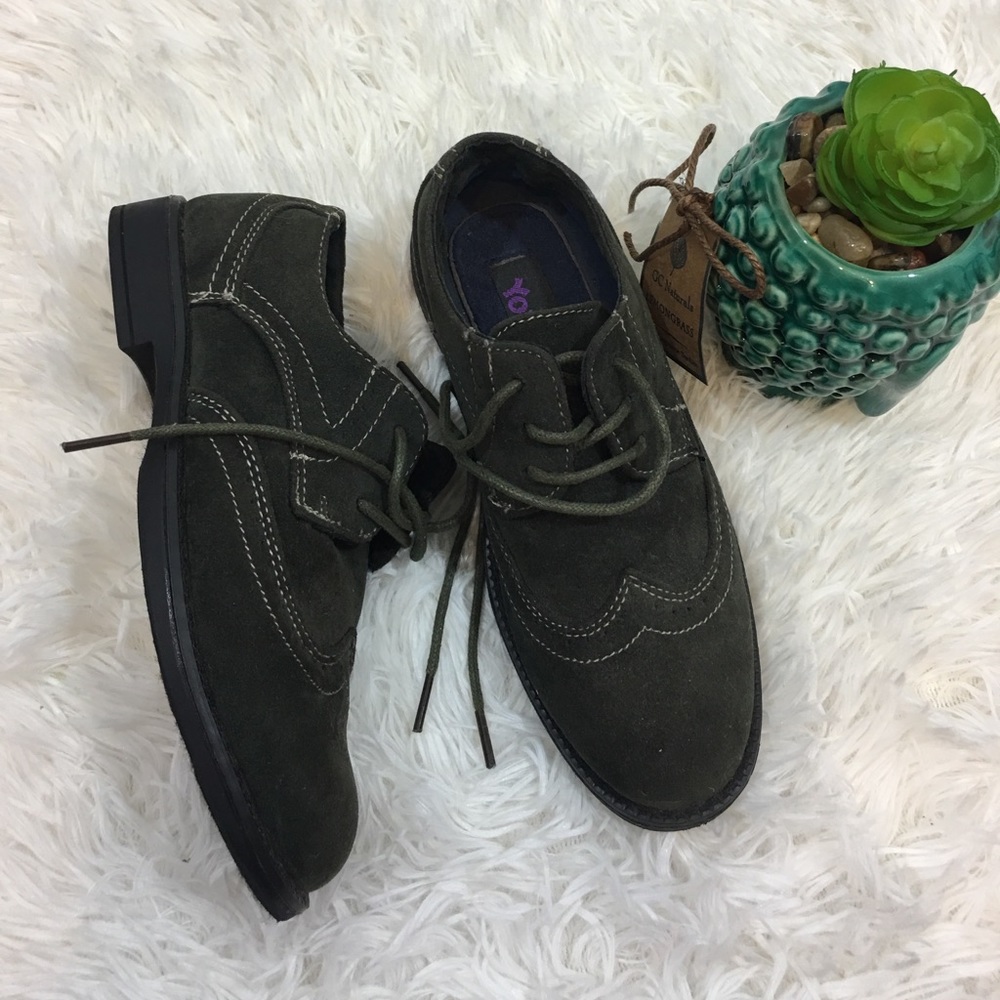 Yokids oxford olive green shoes -2
