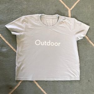 Outdoor Voices rare Aspen crop tee