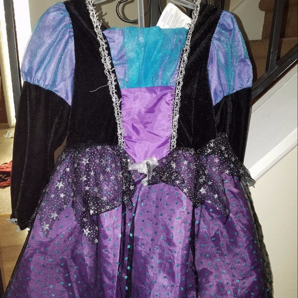 🎃Little girls witch dress and headband/hat