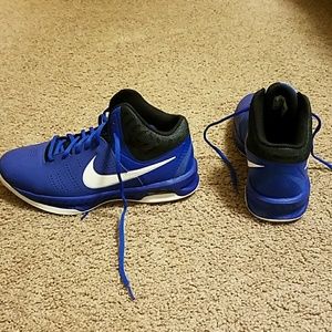 Men's blue black and white Nike shoes size nine