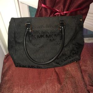 All black MK tote