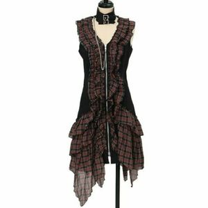 BPN Plaid Long Vest