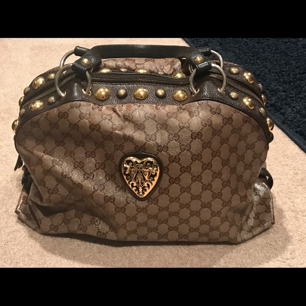 GUCCI GUCCI Crystal Monogram Large Babouska