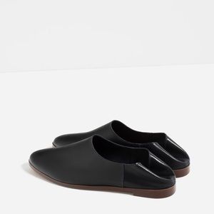 Zara Leather Flats