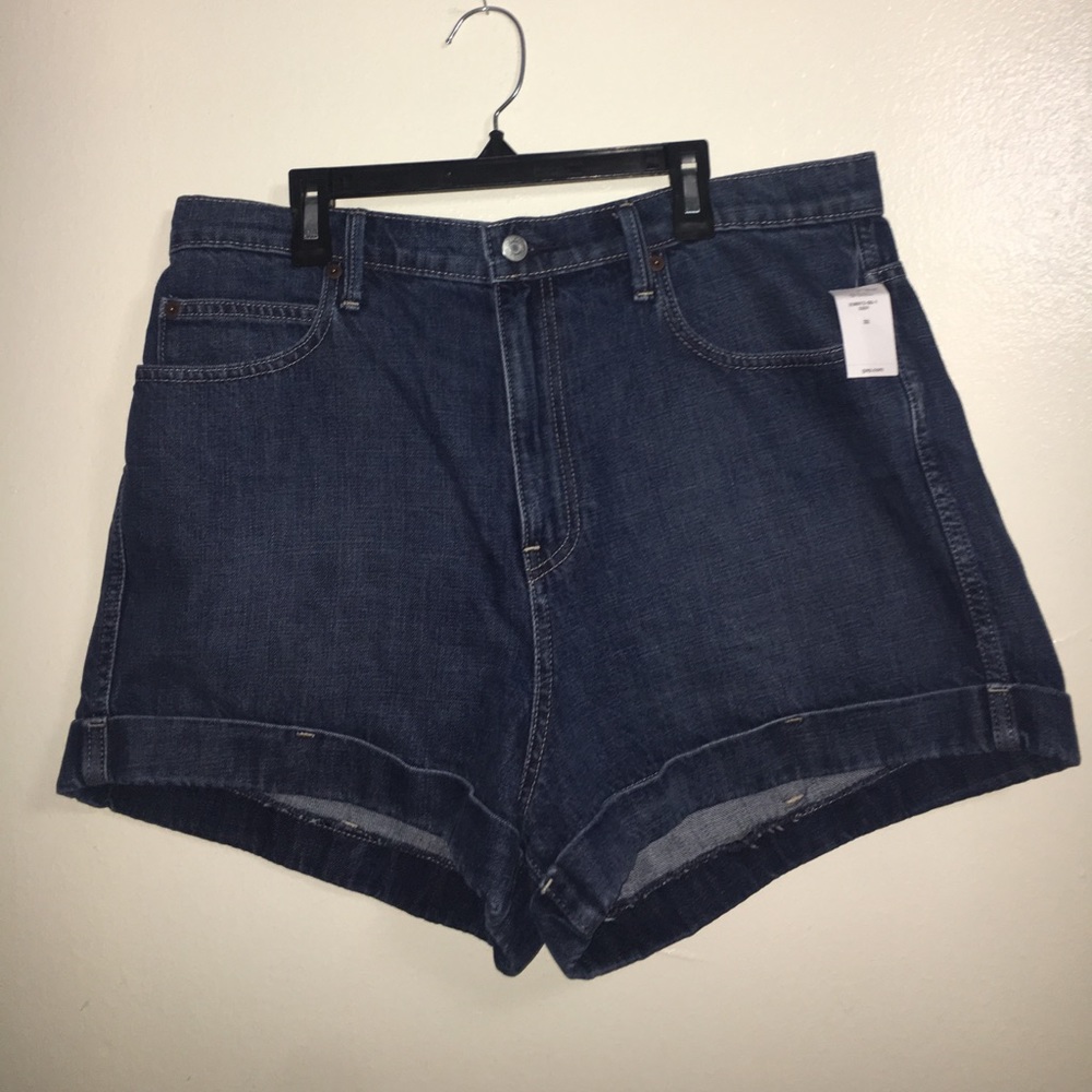High waisted denim shorts