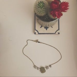 Grey Geode Anthropologie Necklace